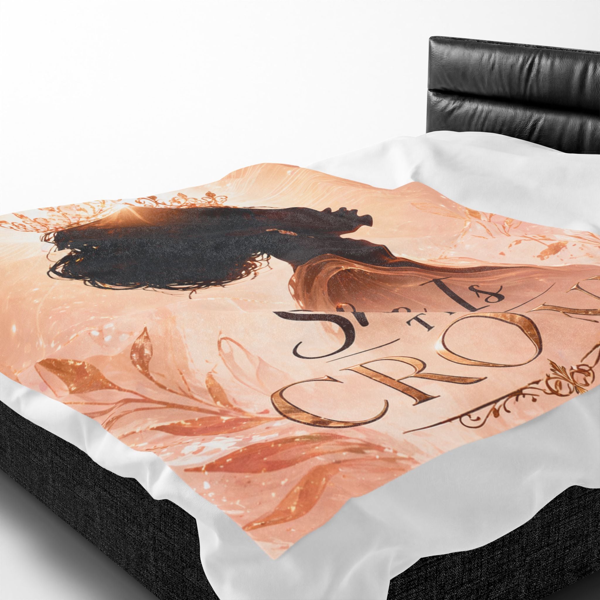 She Is the Crown - Velveteen Plush Blanket