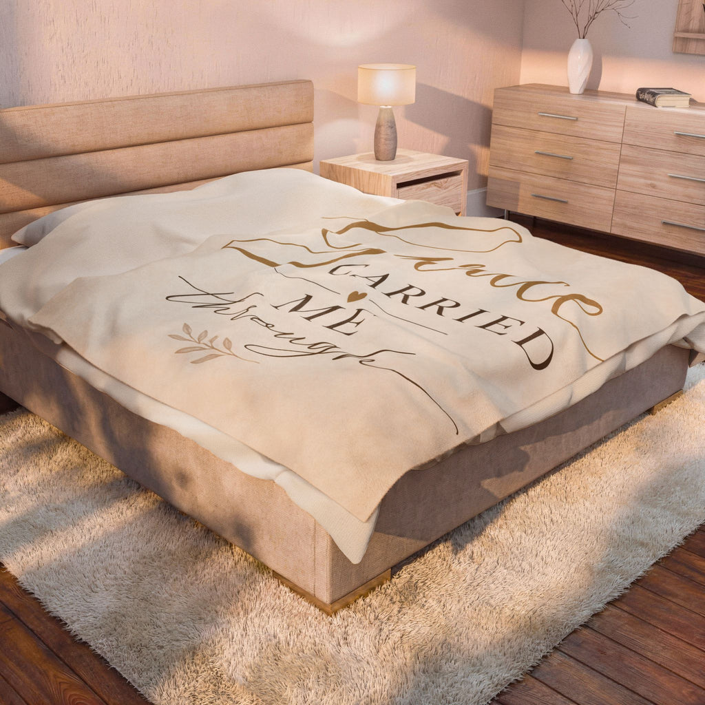 Grace Carried Me Through - Velveteen Plush Blanket