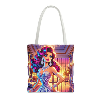 "Elegance Suits Me" (Purple) - Tote Bag (AOP)