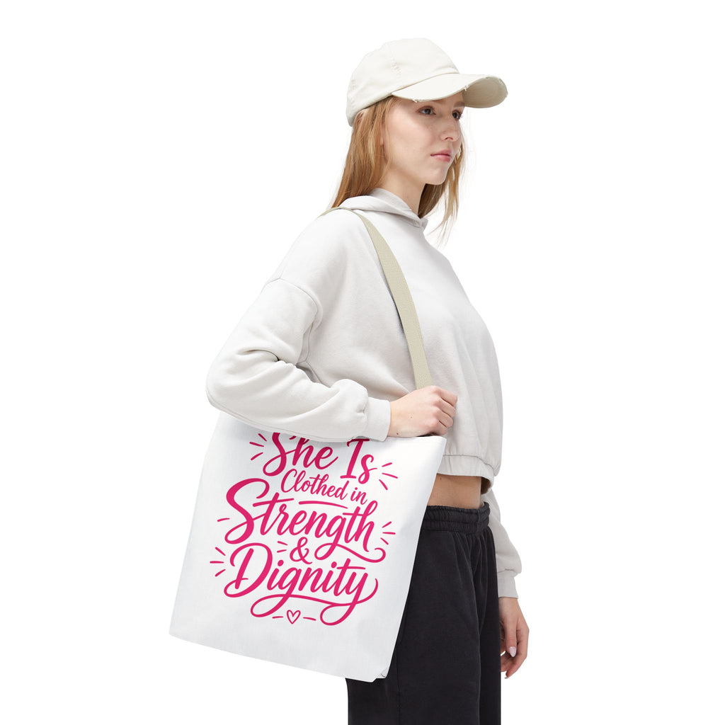 She Is Clothed in Strength & Dignity - Tote Bag