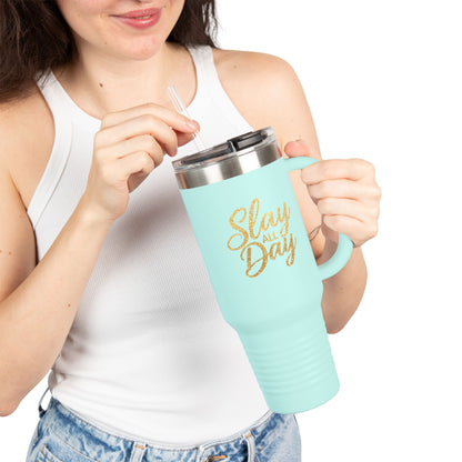 "Slay All Day" - Insulated Travel Mug, 40oz