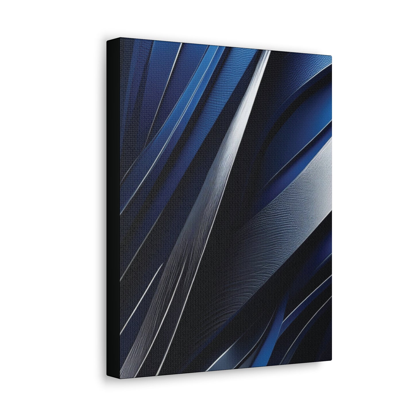 Abstract Blue & Silver - Canvas Gallery Wraps