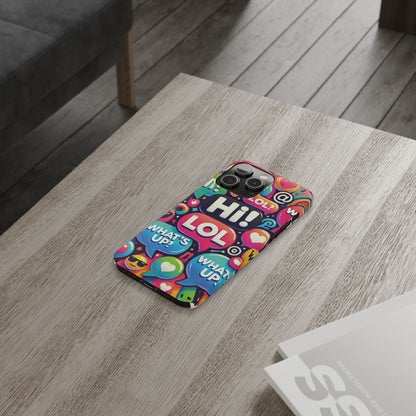 "Text Bubbles" - Slim Phone Cases