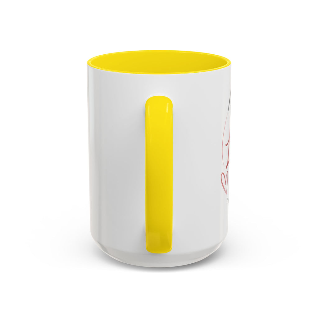 💖 Made With Love For [Name] – Best Mom. Always. - Personalized Accent Coffee Mug
