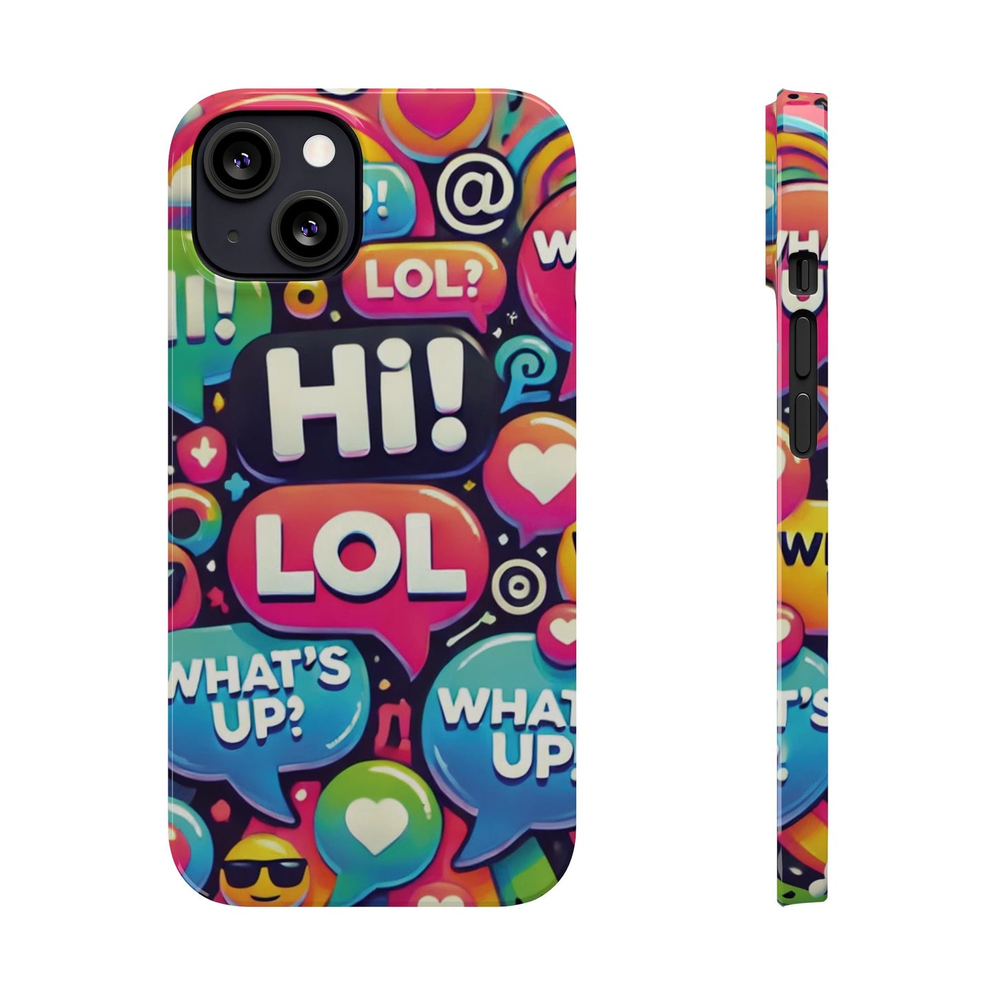 "Text Bubbles" - Slim Phone Cases