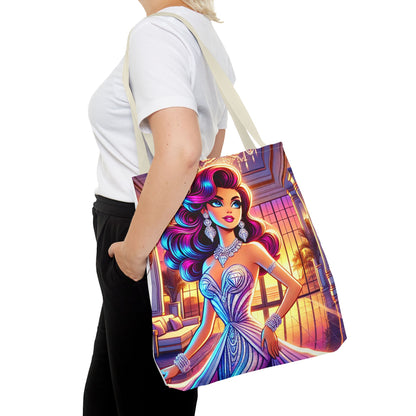 "Elegance Suits Me" (Purple) - Tote Bag (AOP)