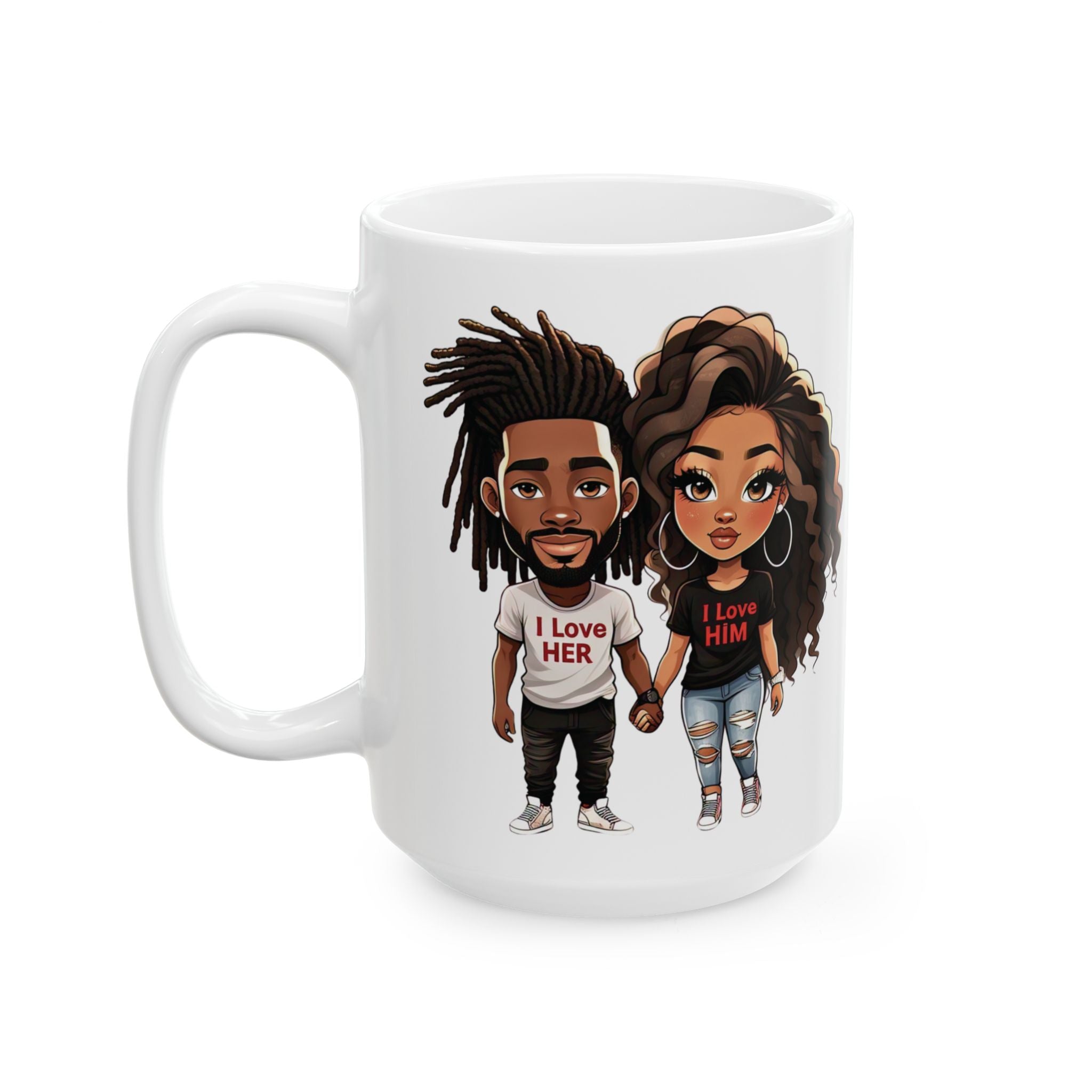 I Love Her, I Love Him - Ceramic Mug (11oz & 15oz)