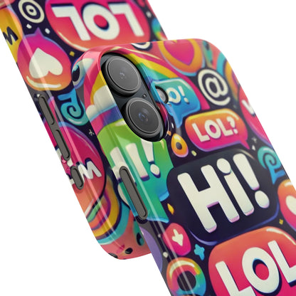 "Text Bubbles" - Slim Phone Cases