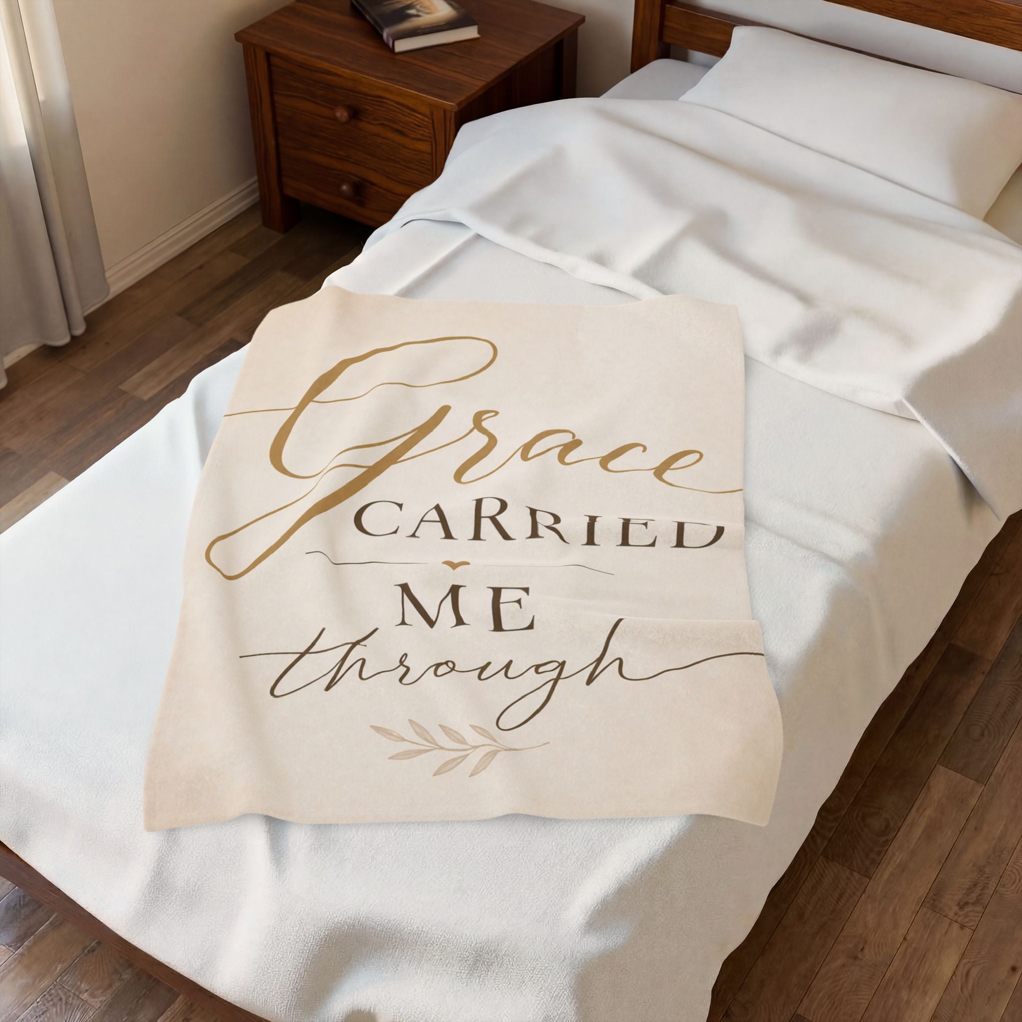 Grace Carried Me Through - Velveteen Plush Blanket
