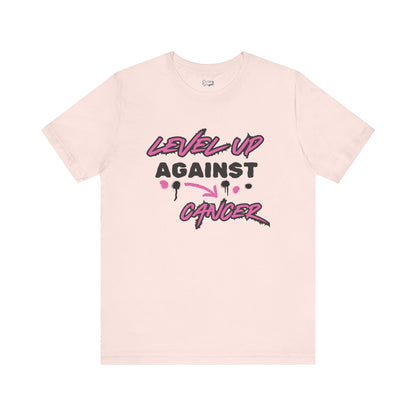 Level Up Against Cancer - Unisex Jersey Short Sleeve Tee