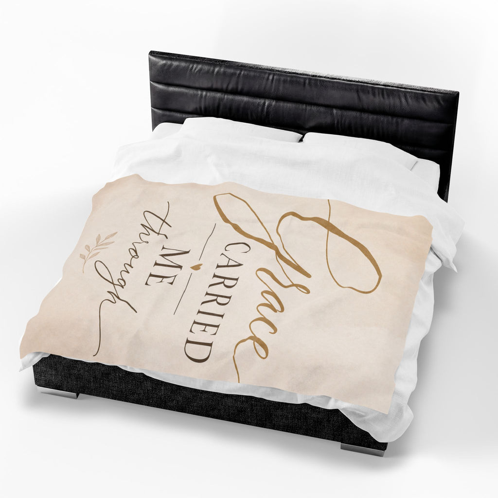 Grace Carried Me Through - Velveteen Plush Blanket