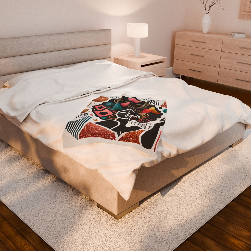 Crowned in Confidence – Plush Velveteen Blanket