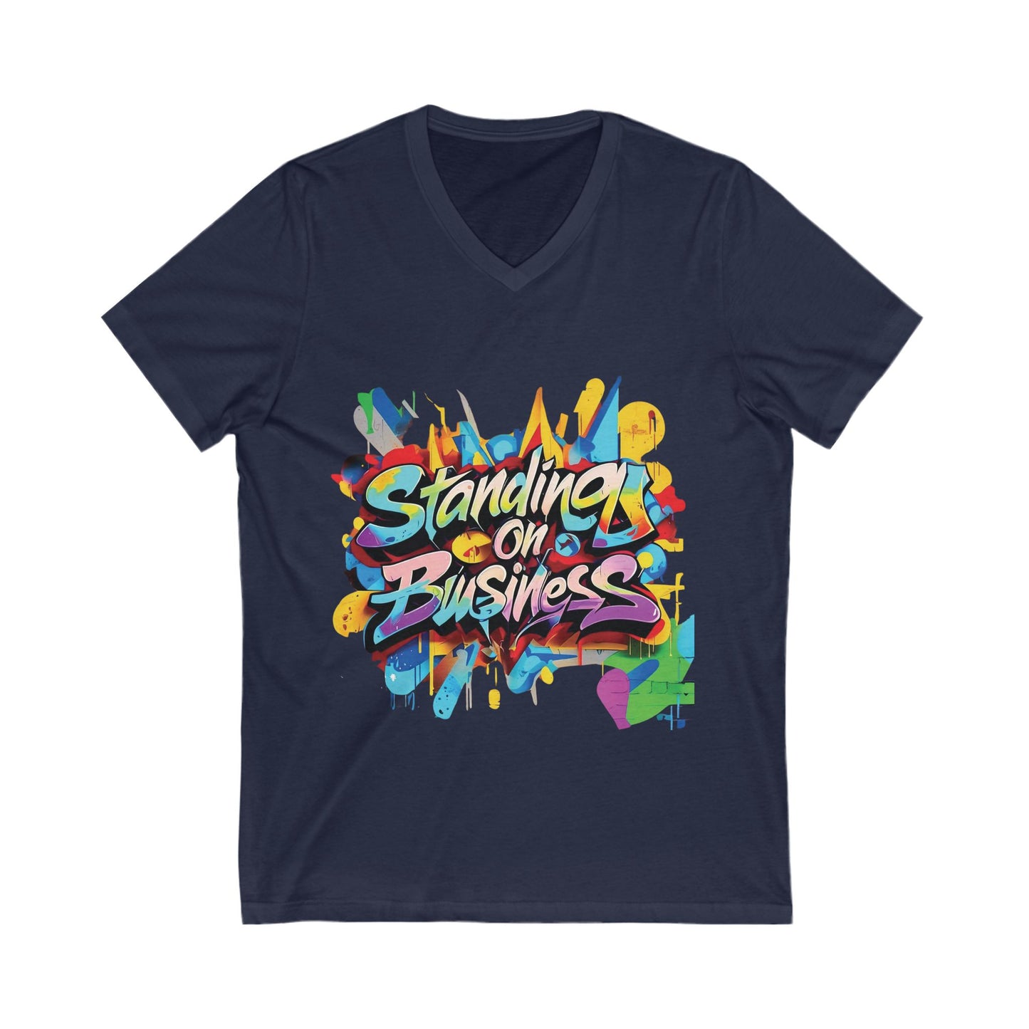 Standing on Business - Unisex Jersey Short Sleeve V-Neck Tee
