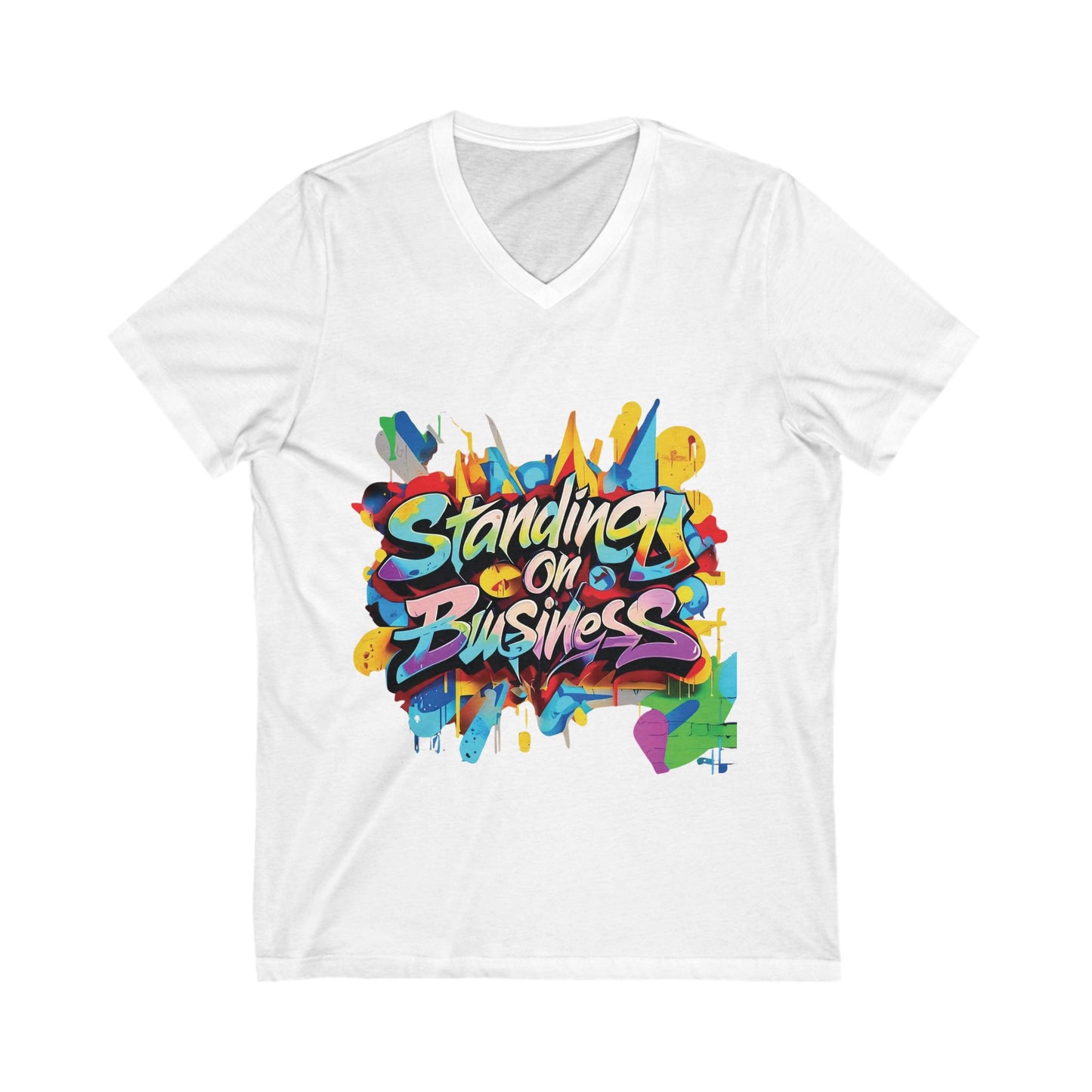 Standing on Business - Unisex Jersey Short Sleeve V-Neck Tee