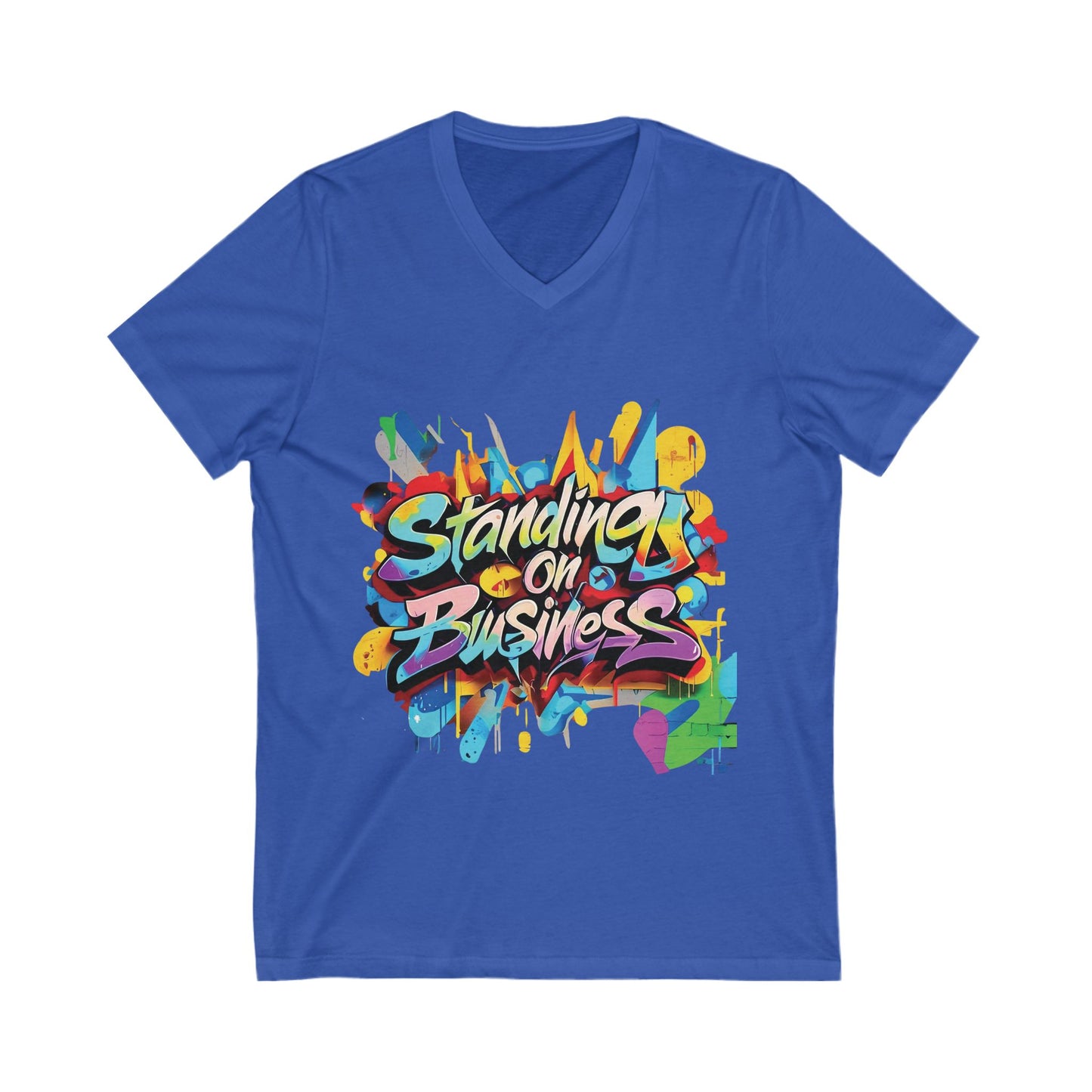 Standing on Business - Unisex Jersey Short Sleeve V-Neck Tee