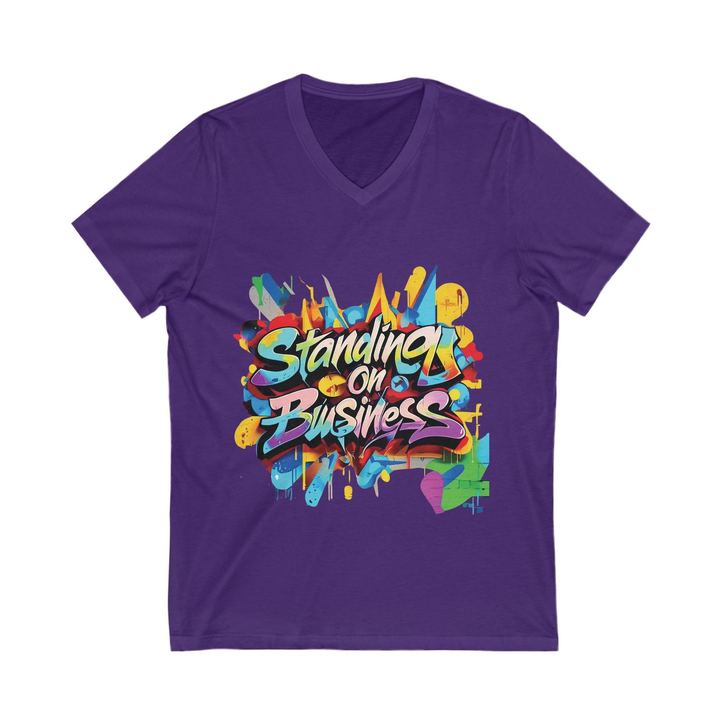 Standing on Business - Unisex Jersey Short Sleeve V-Neck Tee