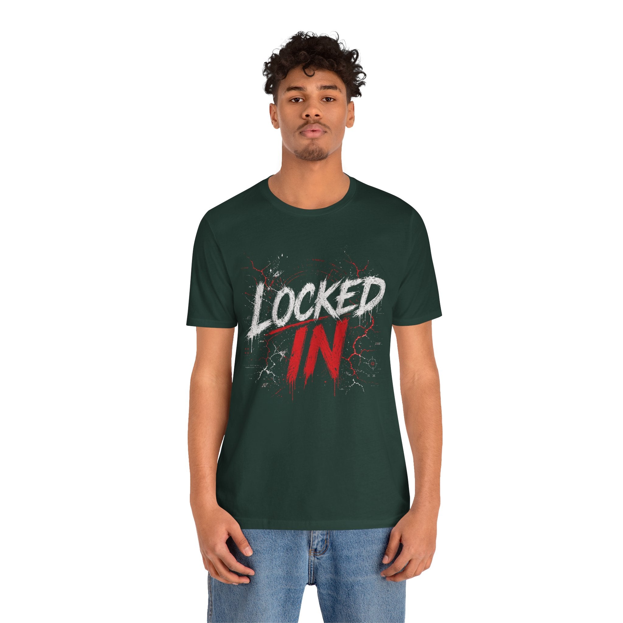 Locked In (Red) - Jersey Short Sleeve Tee