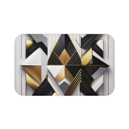 Black, Gold & White - Bath Mat