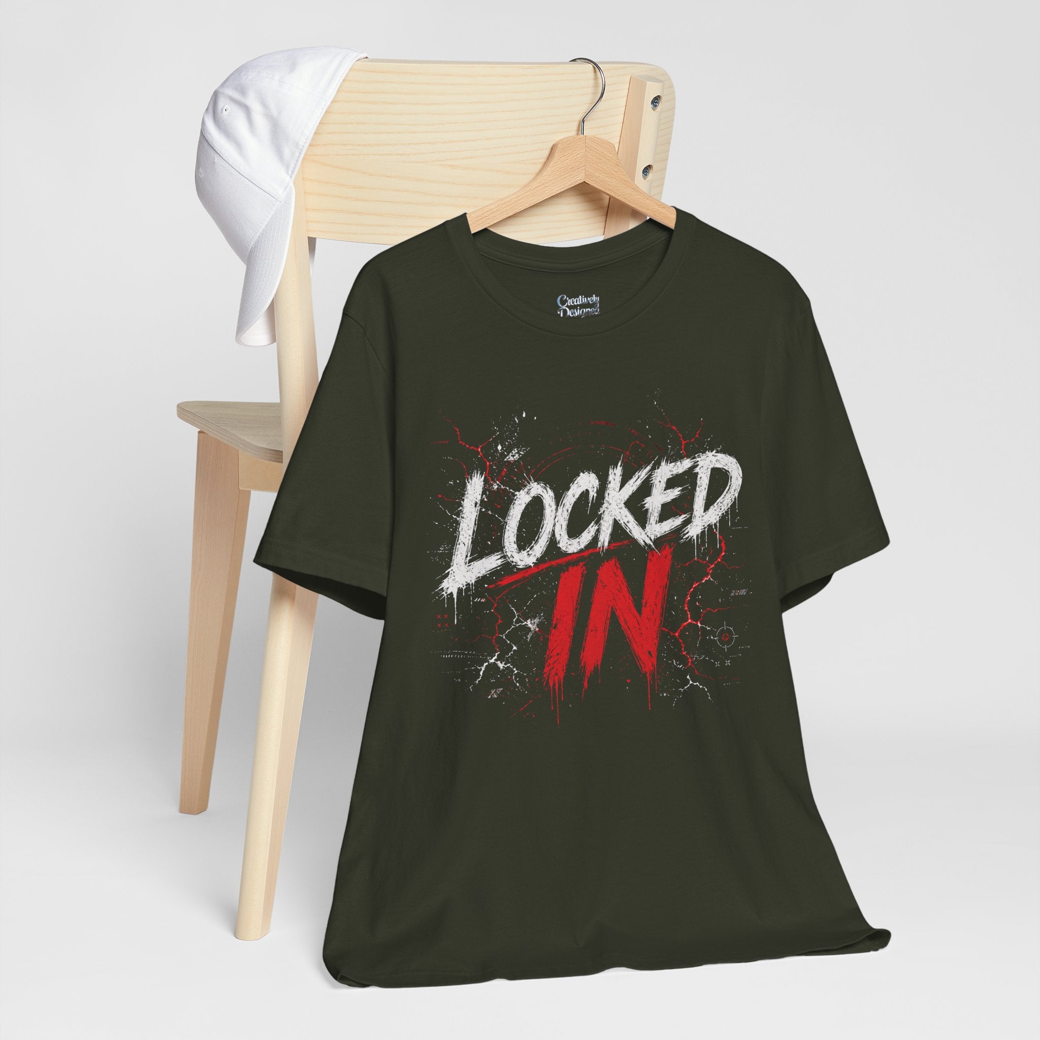 Locked In (Red) - Jersey Short Sleeve Tee