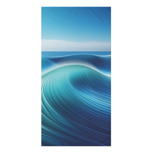 Shades of Blue Waves - Mink-Cotton Towel