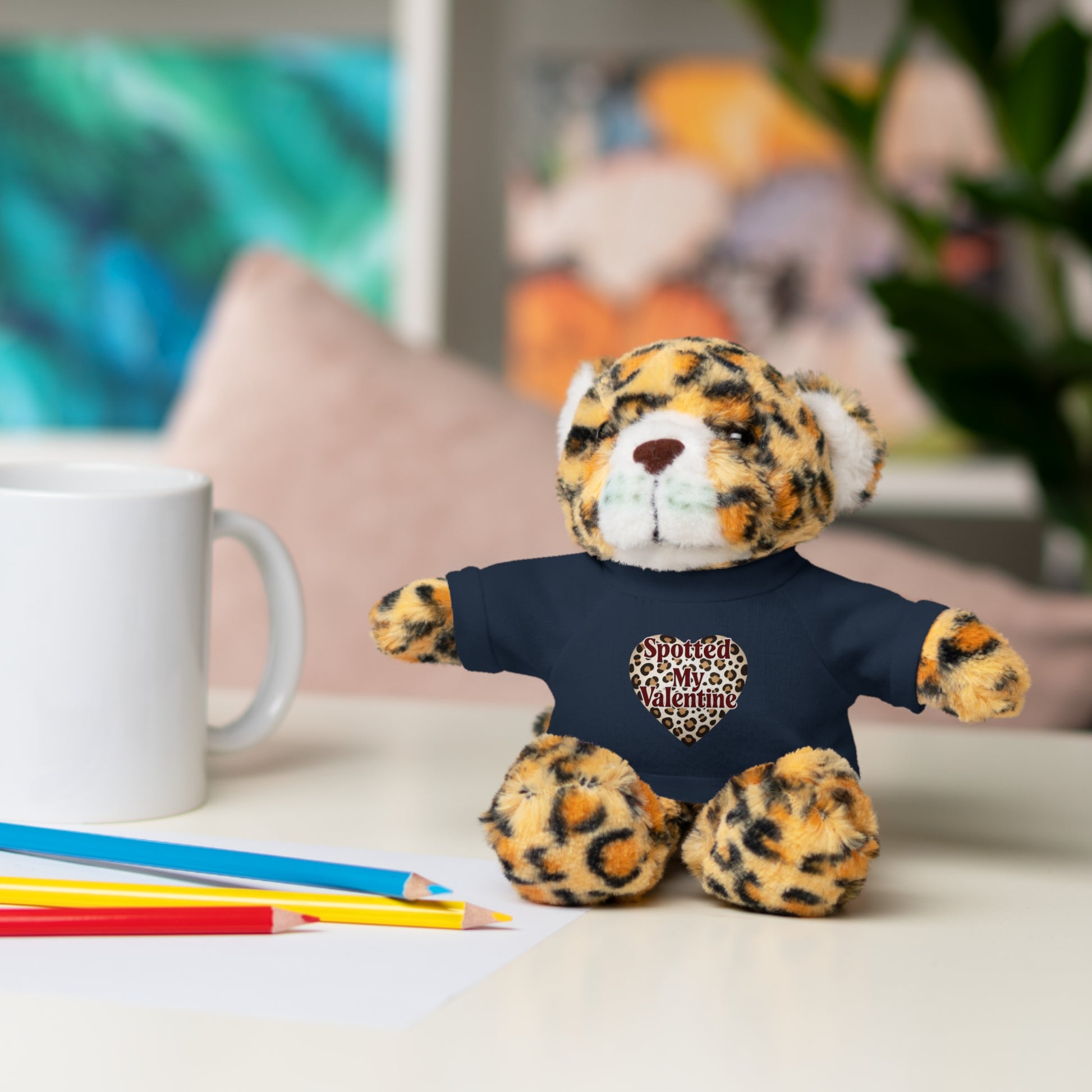 'Spotted My Valentine' - Stuffed Jaquar with Tee - Creatively Designed Shop