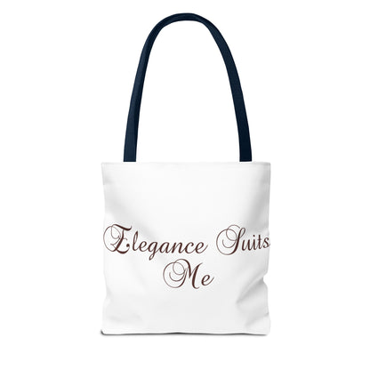 "Elegance Suits Me" (Purple) - Tote Bag (AOP)