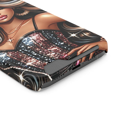 "Beautiful" - Phone Case With Card Holder - Creatively Designed Shop
