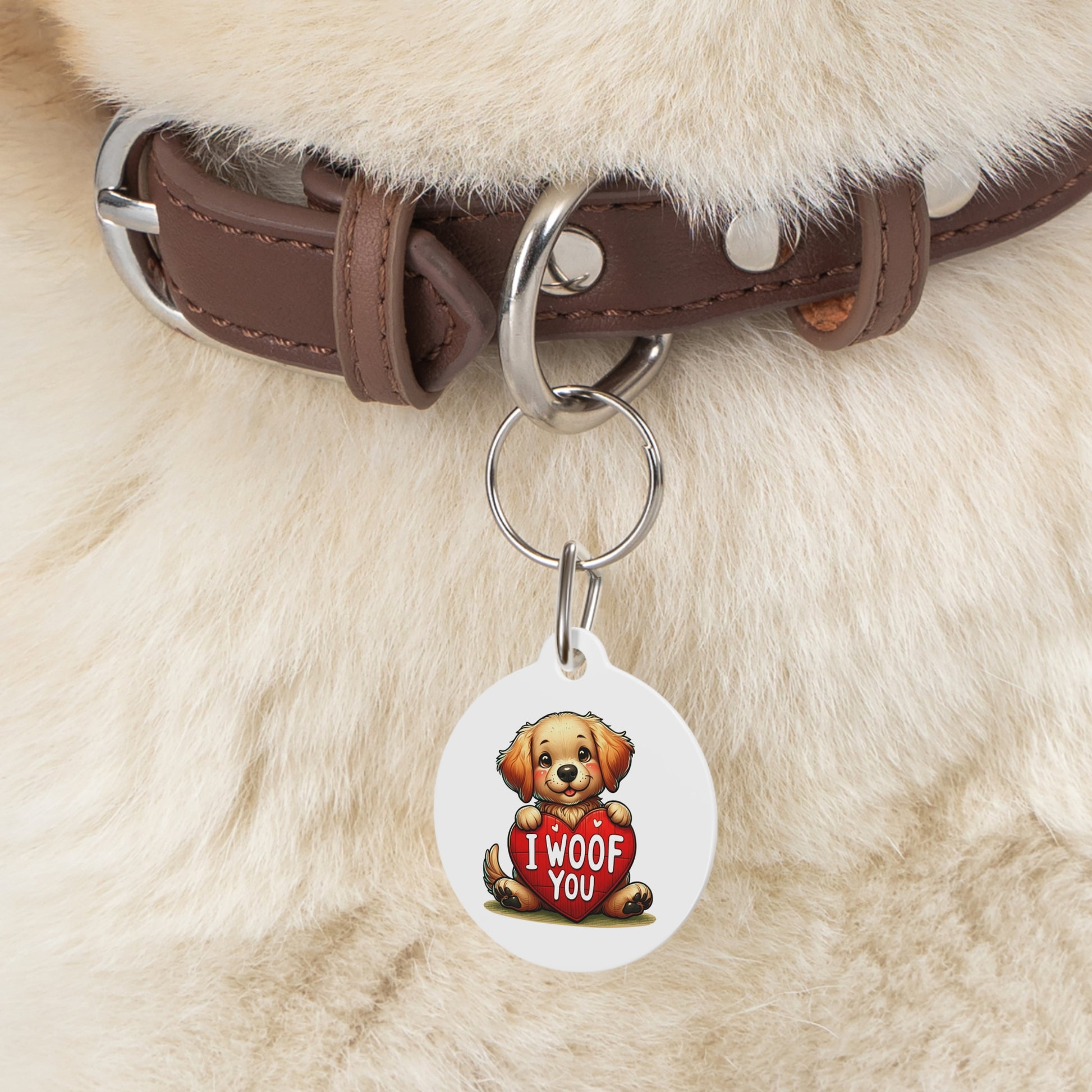 I Woof You - Pet Tag - Creatively Designed Shop