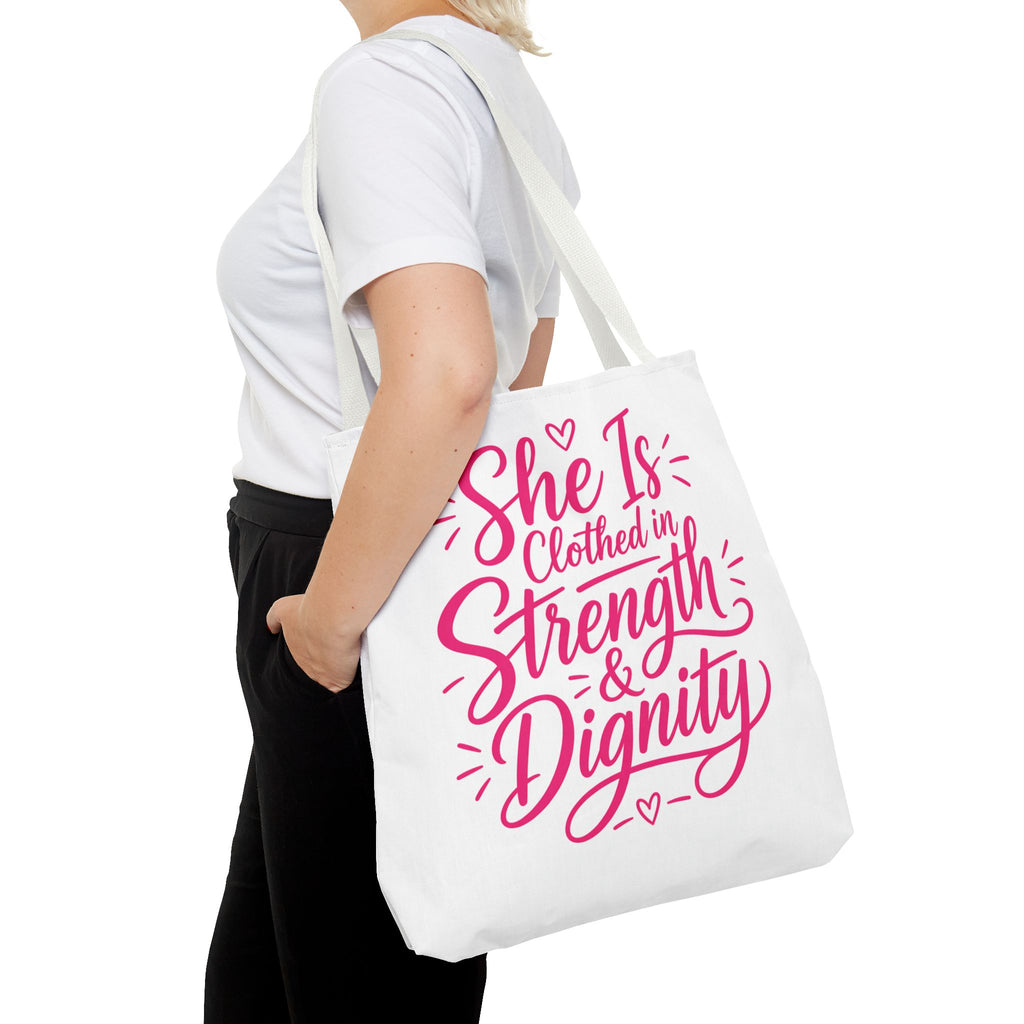 She Is Clothed in Strength & Dignity - Tote Bag