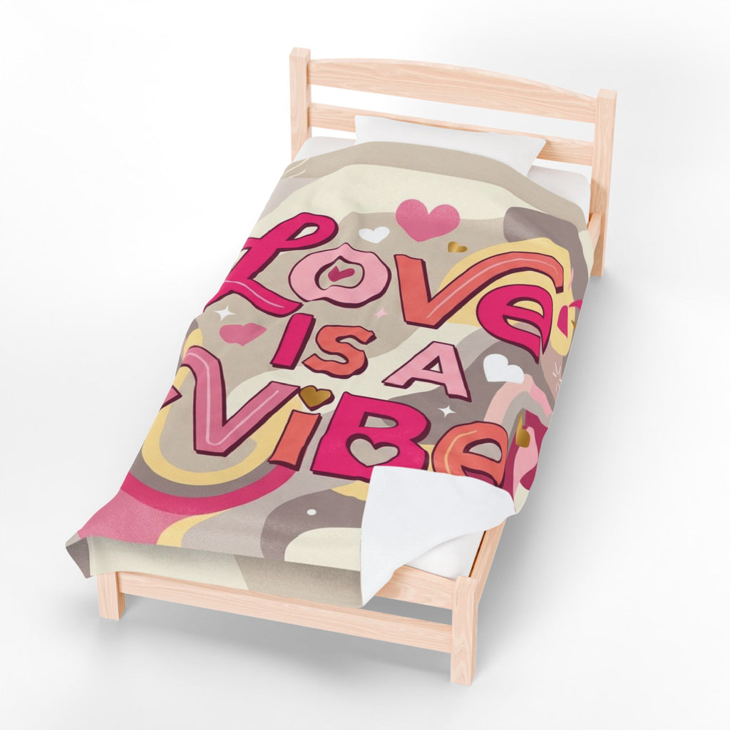 Love Is A Vibe – Plush Velveteen Blanket