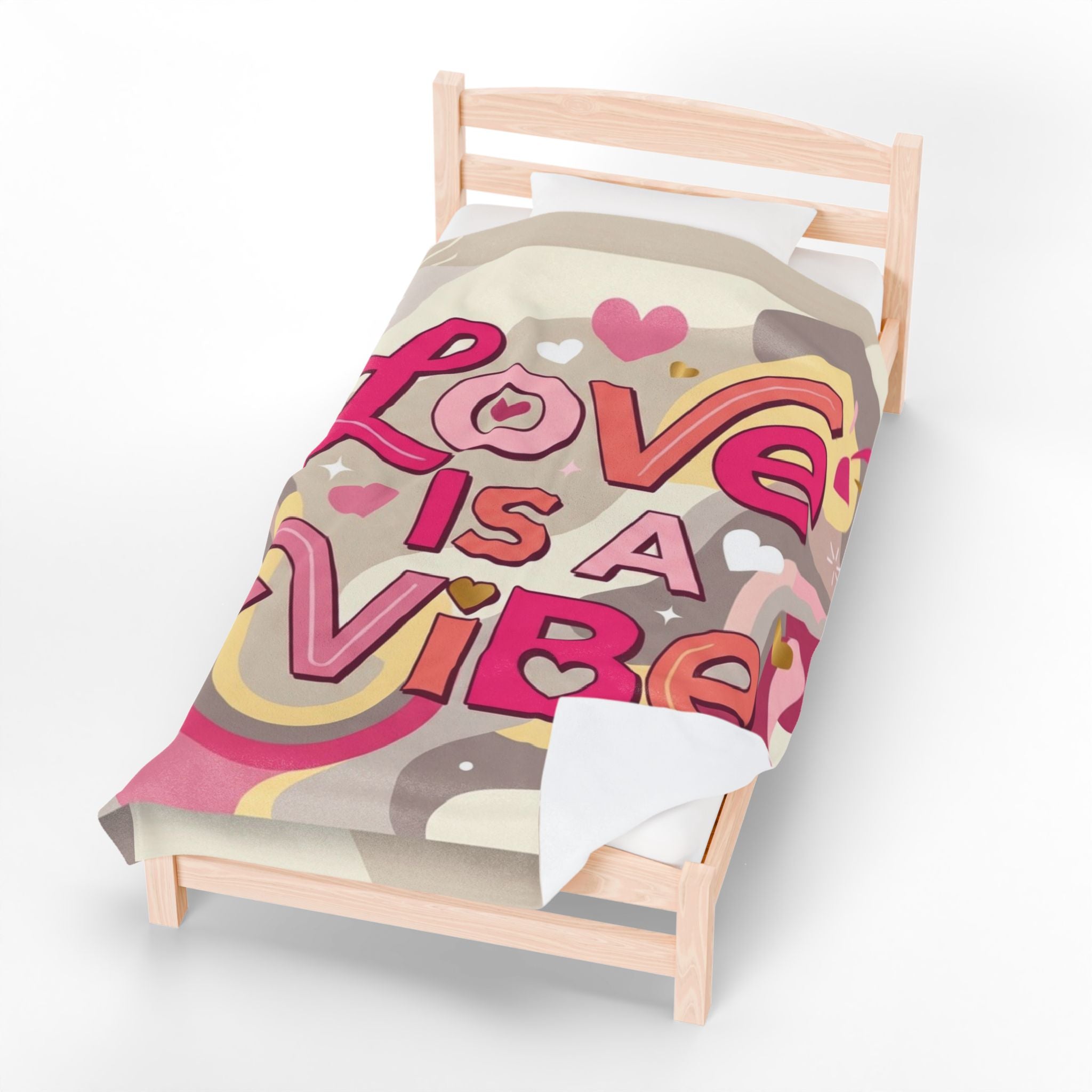 Love Is A Vibe – Plush Velveteen Blanket