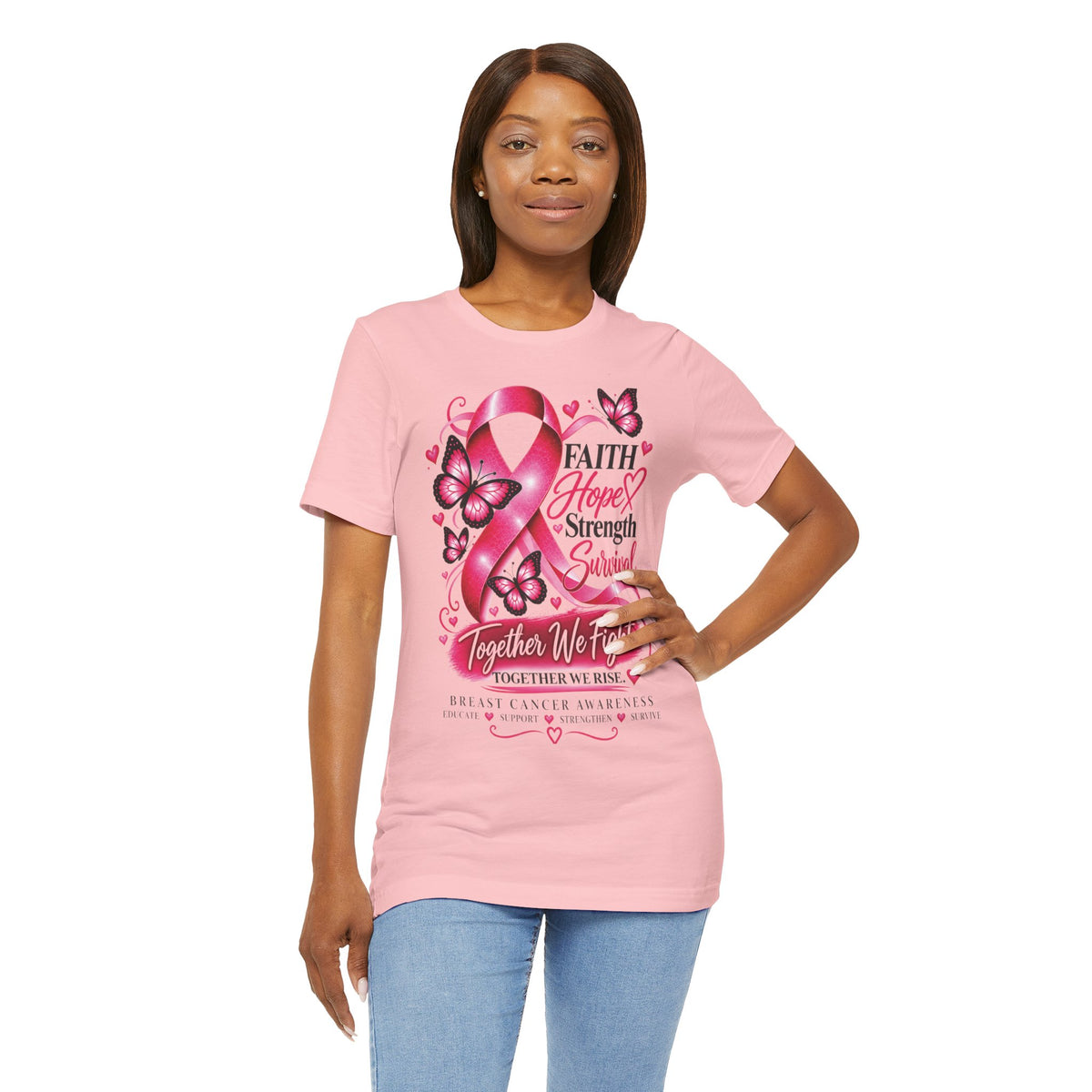 2026 Featured: Sisters Empowering Sisters Breast Cancer Awareness Tee | Front & Back Print