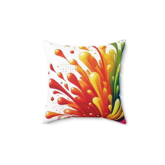 Color Splash - Spun Polyester Square Pillow