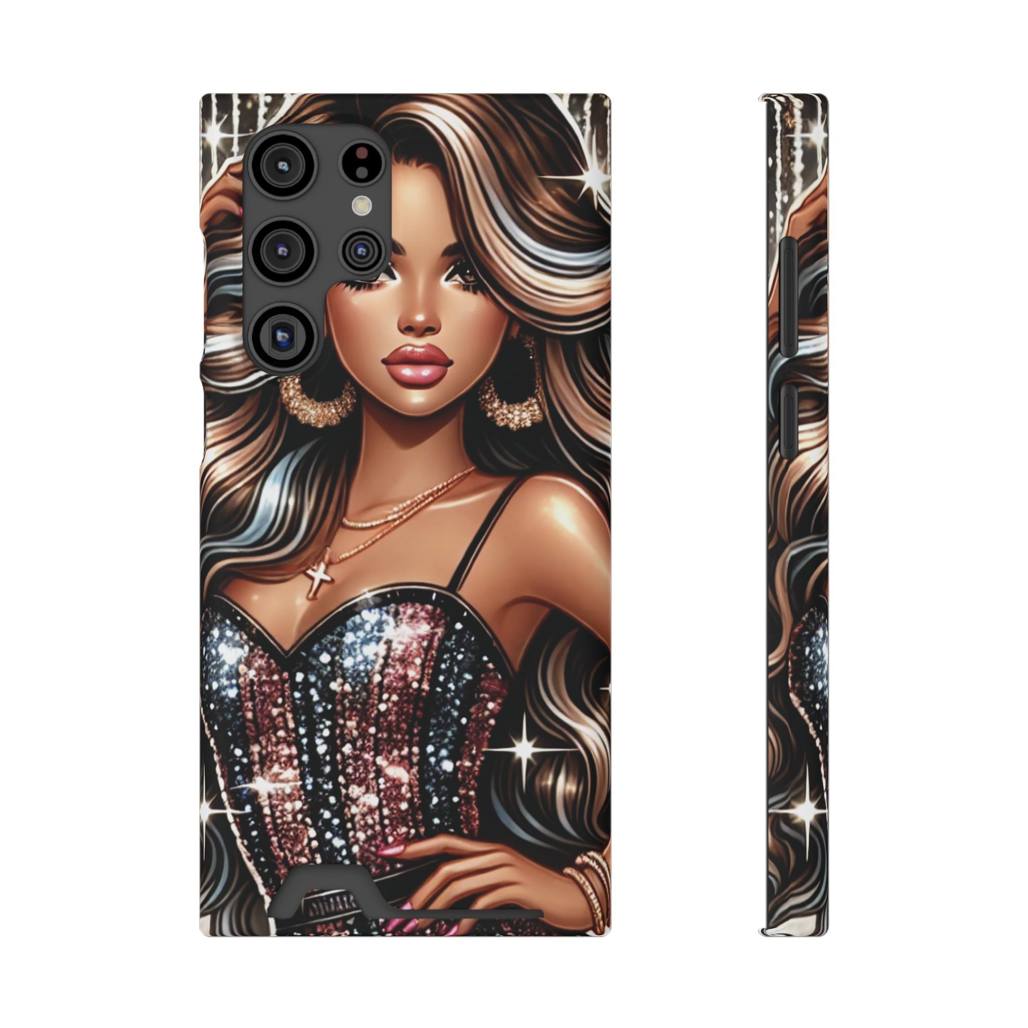 "Beautiful" - Phone Case With Card Holder