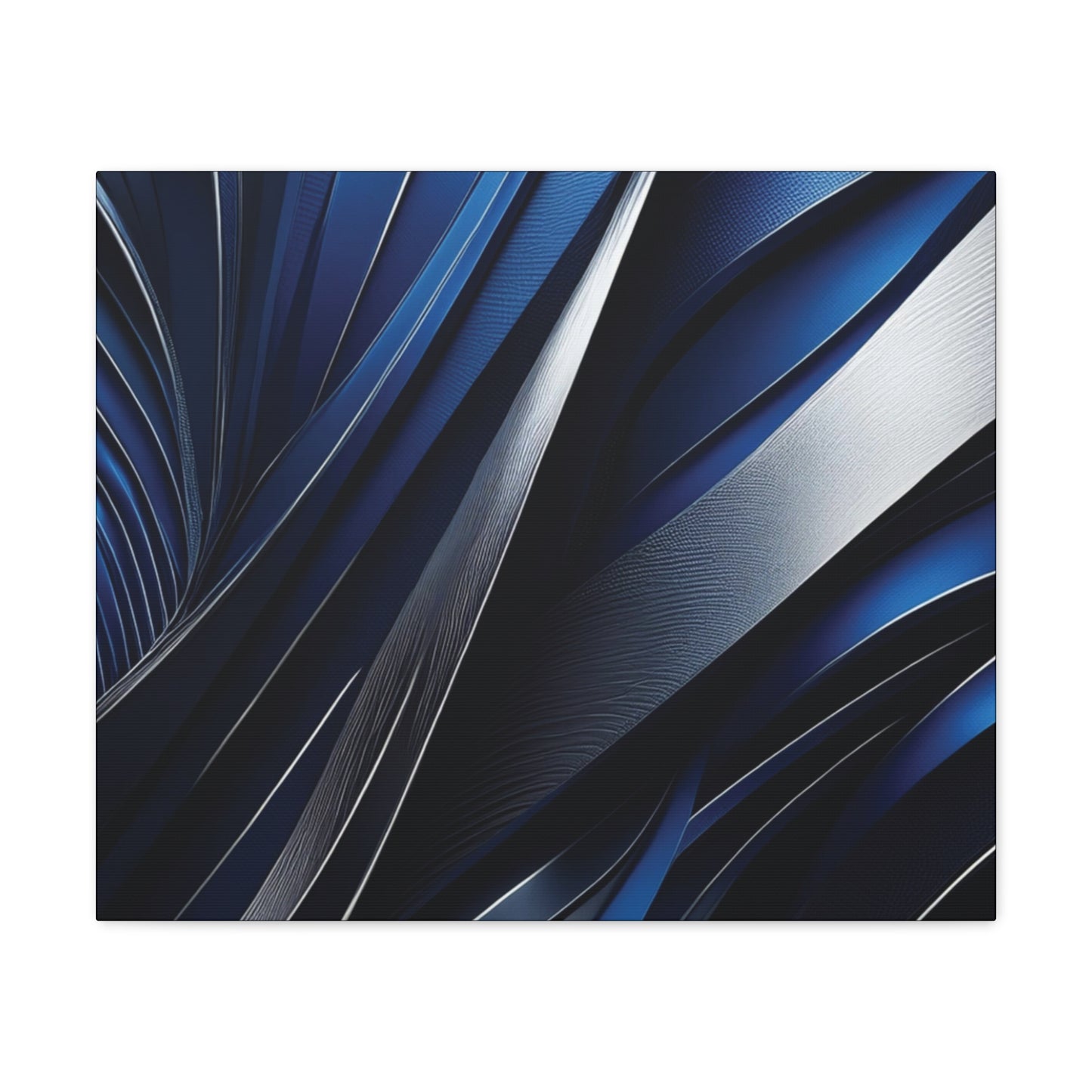 Abstract Blue & Silver - Canvas Gallery Wraps