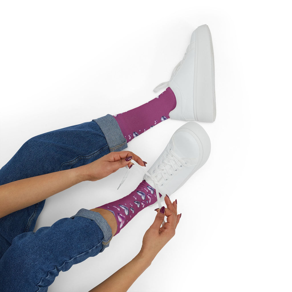 Purple & Pink Hearts Socks