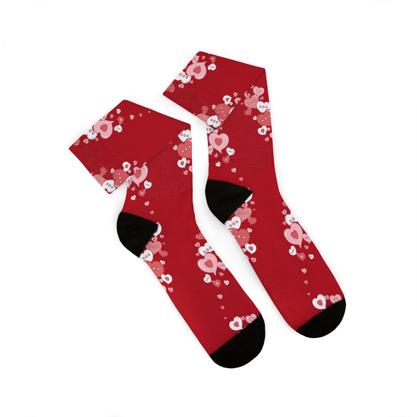 Conversation Bubble Hearts Socks