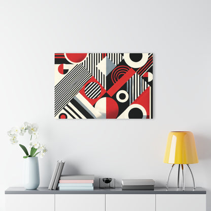 Red, Black & White Abstract - Acrylic Prints (French Cleat Hanging)