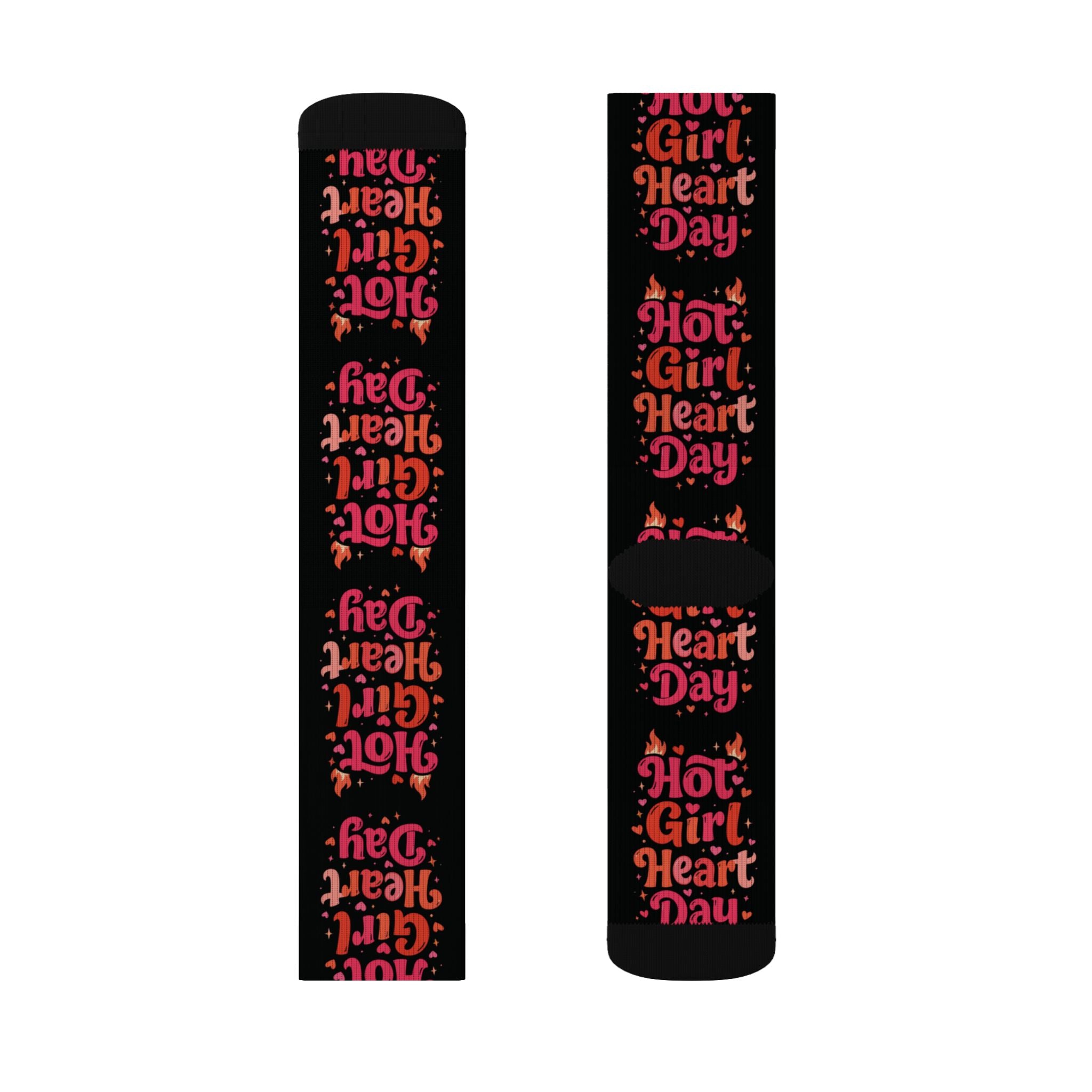 Hot Girl Heart Day Socks