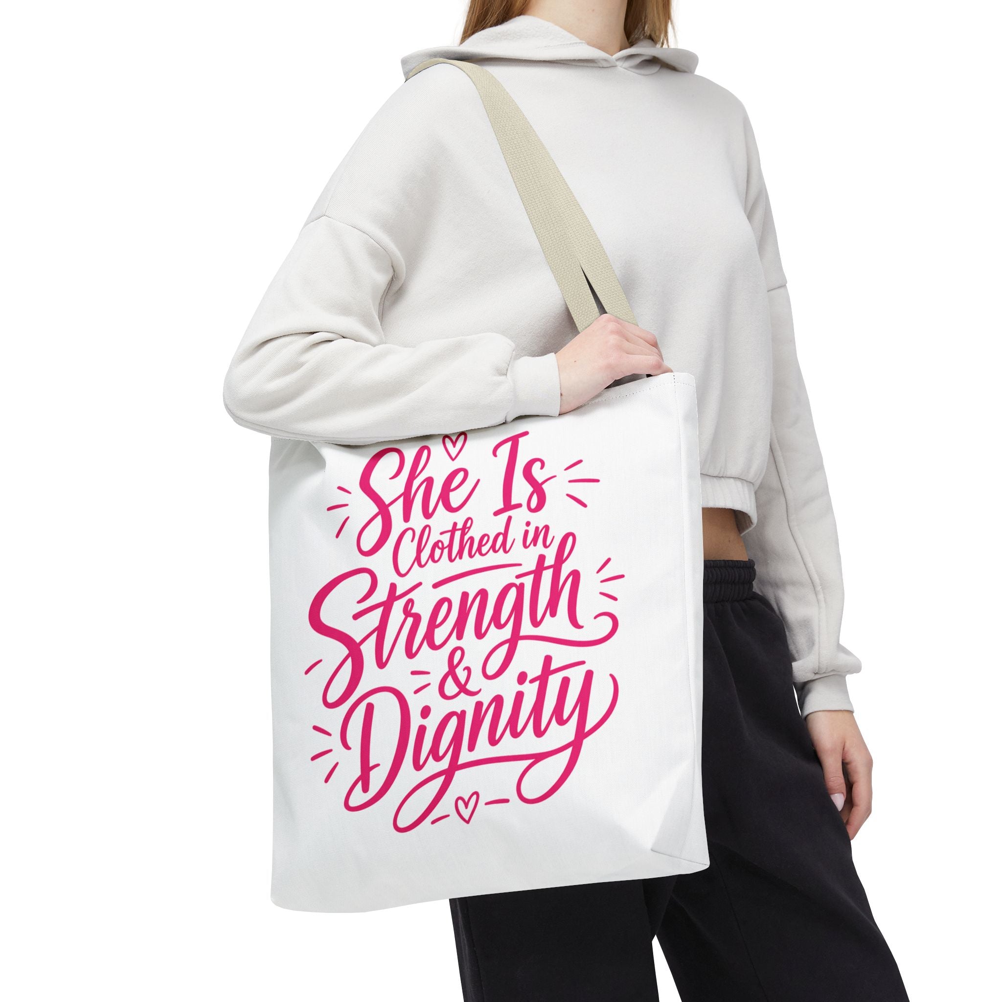 She Is Clothed in Strength & Dignity - Tote Bag