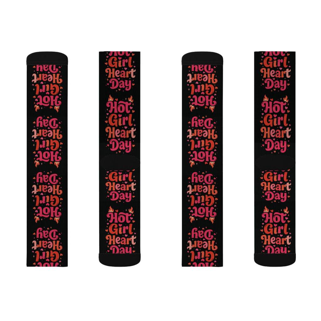 Hot Girl Heart Day Socks