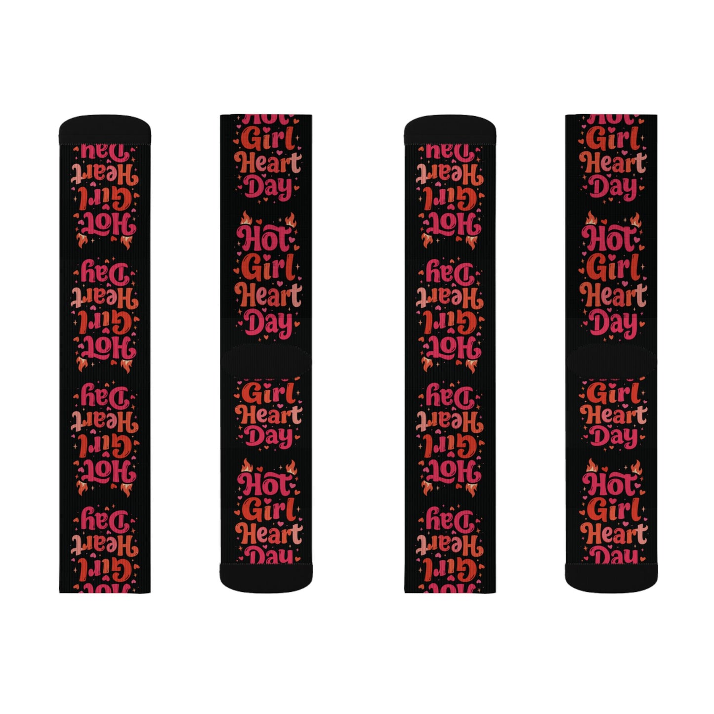 Hot Girl Heart Day Socks