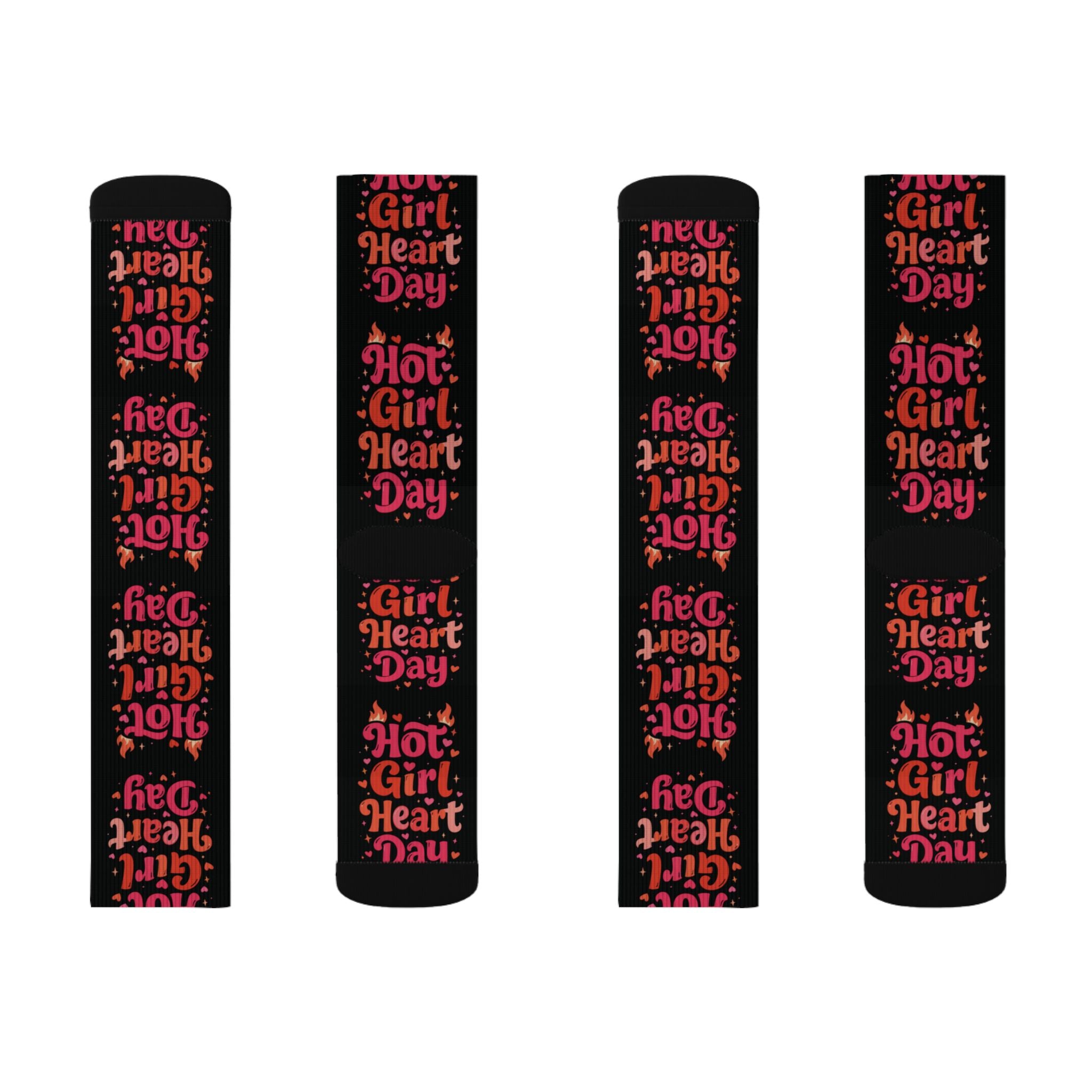 Hot Girl Heart Day Socks