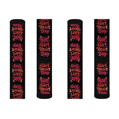 Hot Girl Heart Day Socks