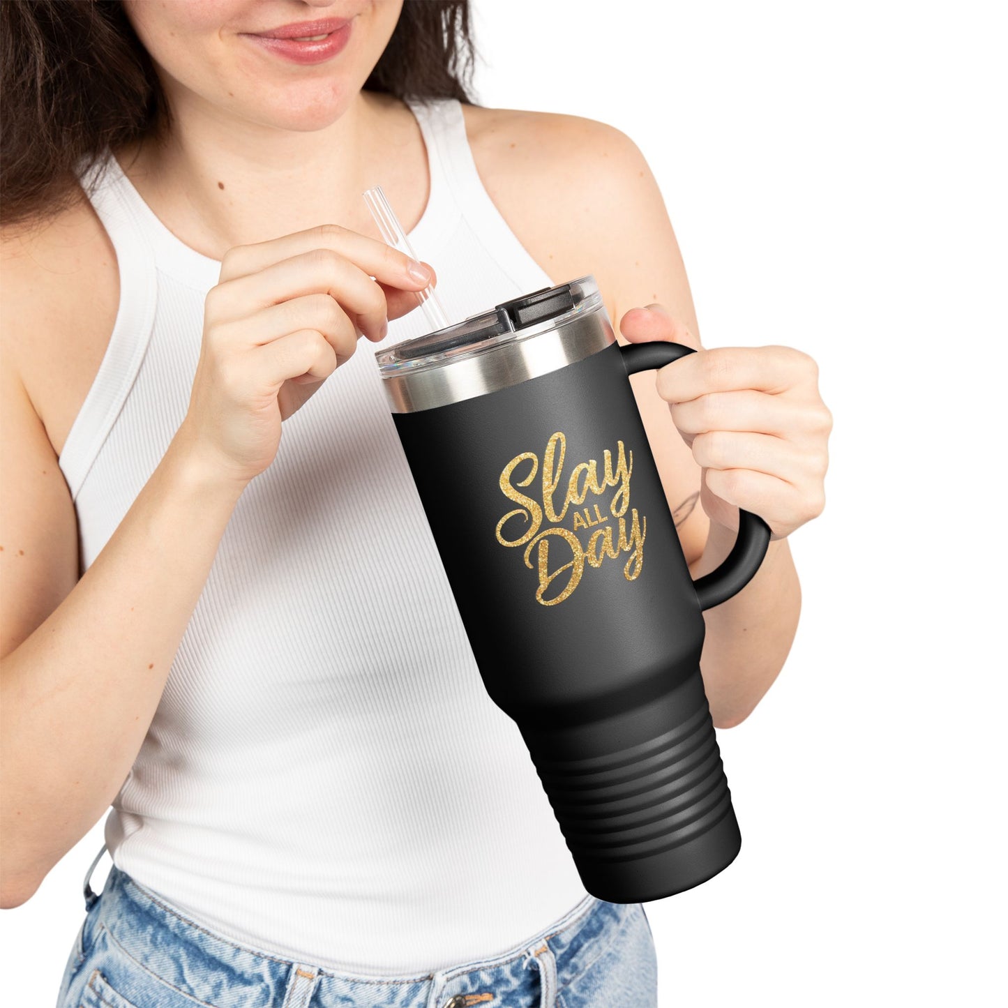 "Slay All Day" - Insulated Travel Mug, 40oz