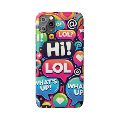 "Text Bubbles" - Slim Phone Cases