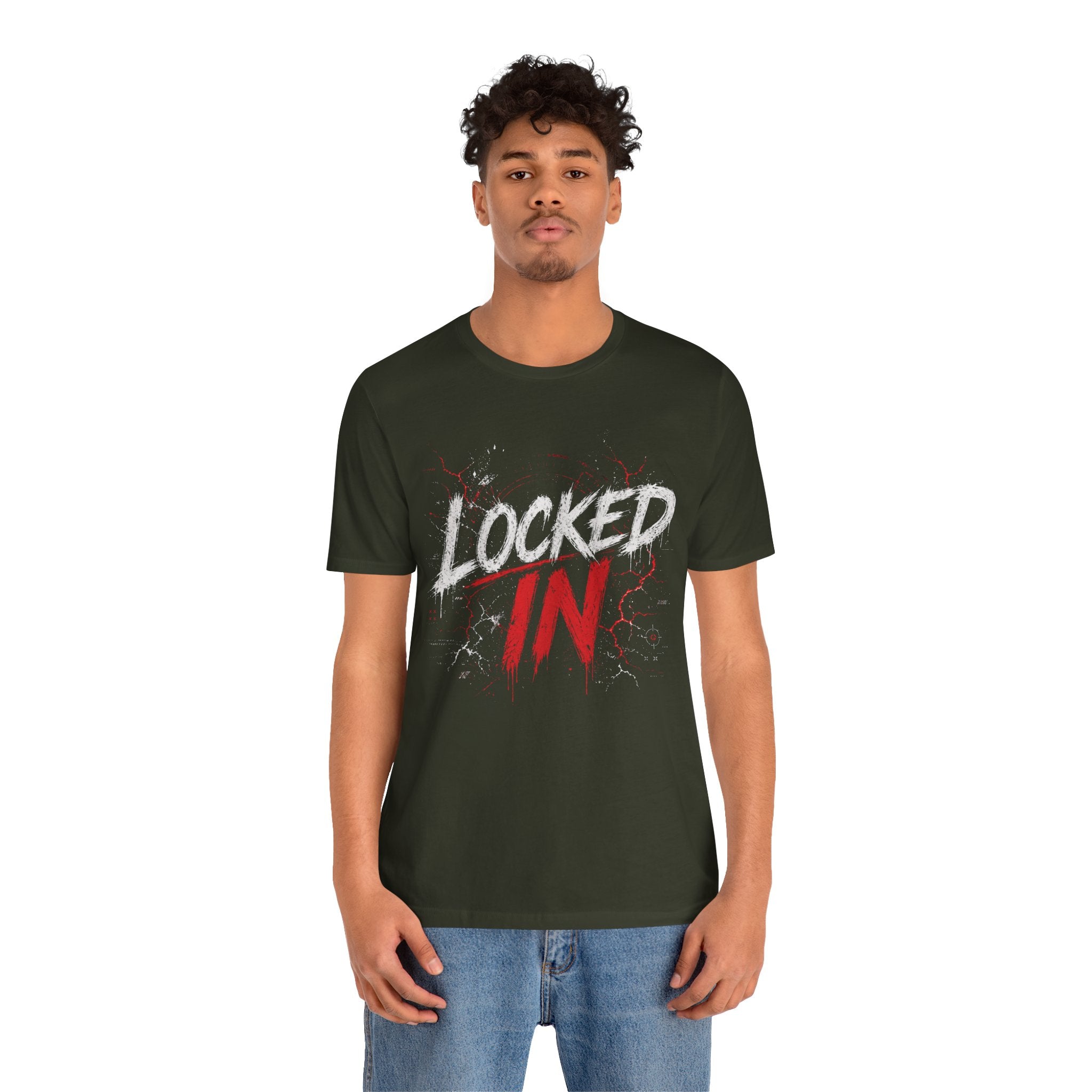 Locked In (Red) - Jersey Short Sleeve Tee
