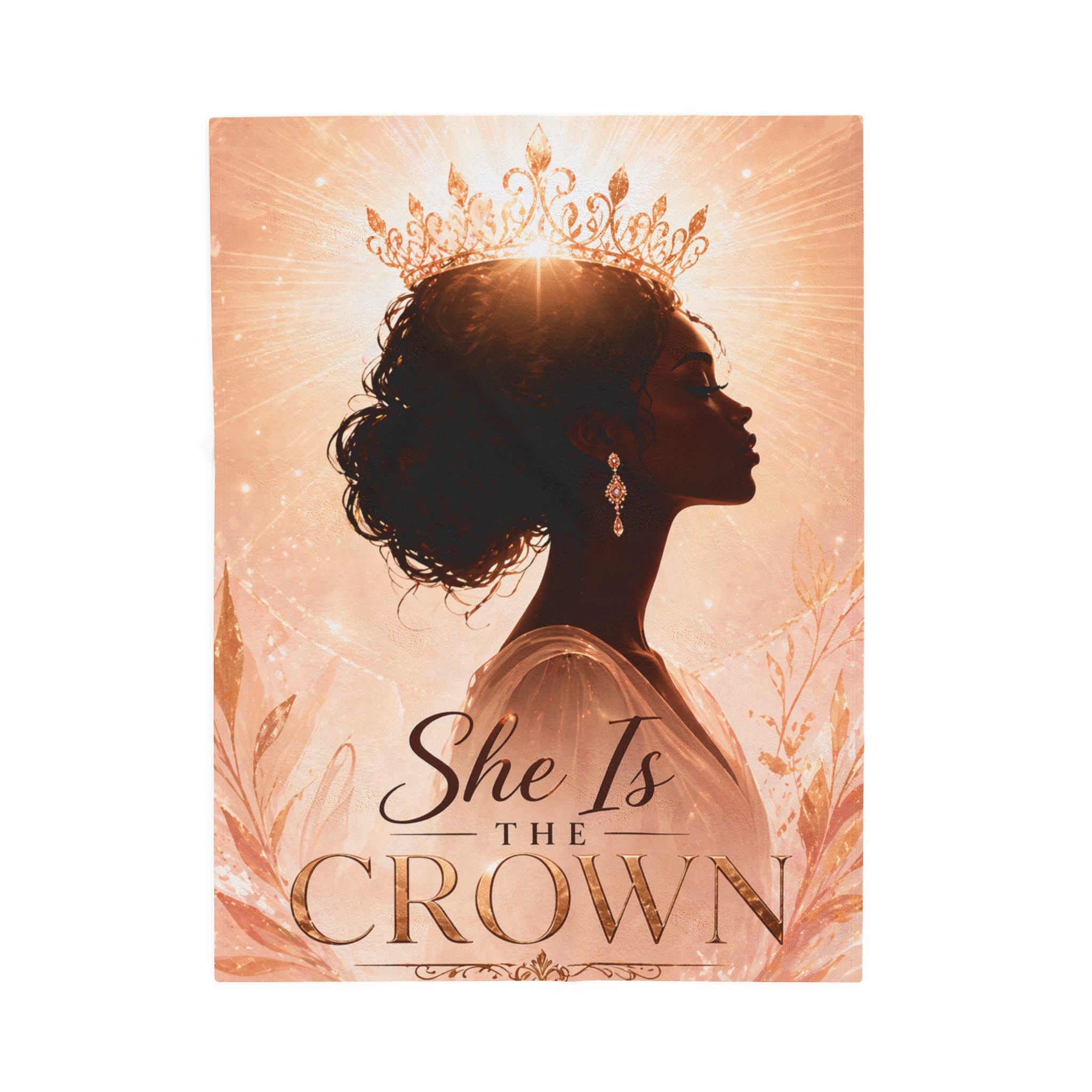 She Is the Crown - Velveteen Plush Blanket
