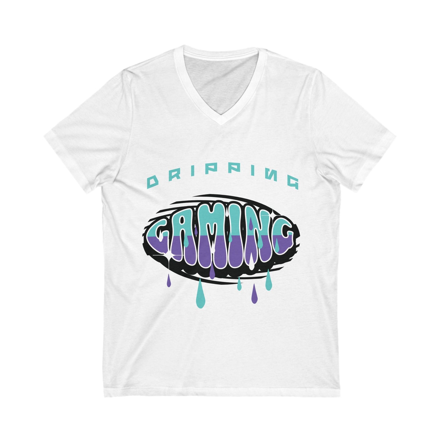 Dripping & Gaming - Unisex Jersey Short Sleeve V-Neck Tee