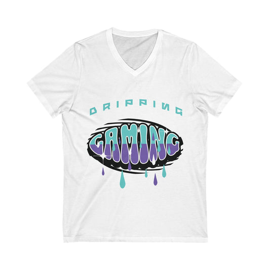 Dripping & Gaming - Unisex Jersey Short Sleeve V-Neck Tee